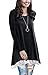 WEKILI Women's Tops Long Sleeve Lace Scoop Neck A-line Tunic Blouse Black XL/US 16-18
