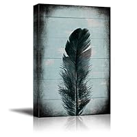 Canvas Wall Art Feather and Animals Canvas Prints Home Artwork Decoration for Living Room,Bedroom - 12x18 inches