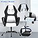 Office Chair Ergonomic PC Gaming Chair Desk Chair Executive Task Computer Chair Back Support Modern Executive Adjustable Arms Rolling Swivel Chair for Adults,White