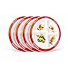 Health Beet MyPlate Portion Control Plate – 4 Divided Sections for Fruit Grains Veggies Proteins - Dishwasher & Microwave Safe Sectioned Plates for Health Education (Set of 4)