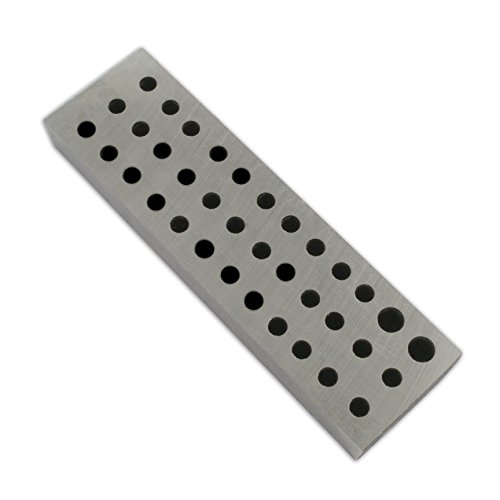 Rectangular Staking anvil 36 holes serrations watch riveting watchmakers tool LG