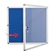 SwanSea Lockable Noticeboard Bulletin Pin Fabric Boards Tamperproof with Mounting Screws 28x26 inch (6xA4)