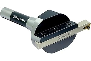 AD INTERNATIONAL 3" Inch II 75 mm Head Diameter Fly Cutter For Milling & Lathe Machine with Replaceable Carbide Insert Indexable Tool R8 Shank (7/16" Drawbar)