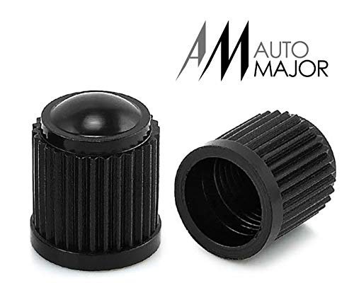 AUTOMAJOR Car Tire Valve Caps - Universal Tire Stem Covers Best for Cars, SUV, Bike, Bicycle, Trucks, Motorcycles - Heavy-Duty, Airtight, Leak-proof Seal, Screw-On, Easy-to-Use Stem Caps 20 pack Black