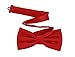 Harvest Male Red Bow Tie - Pre-tied Adjustable Length Formal Tuxedo Satin Solid Color - Men & Teen Boys