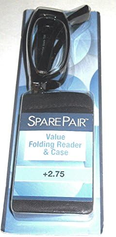 Foster Grant Value Folding Reader & Case (Gisele TOR) +2.75 Tortoise Color by SPARE PAIR