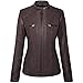 Newbestyle Womens Hooded Faux Leather Moto Biker Short Jacket Quilted Zip Up Coats S-2XL