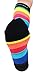 CompressionZ 20-30 mmHg Compression Socks Men & Women - Knee High Support Stockings (Rainbow Stripes, Large)