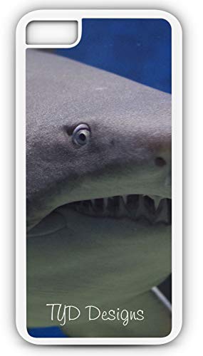 iPhone 8 Plus 8+ Case Shark Reef Fish Predator Fin Customizable by TYD Designs in White Plastic