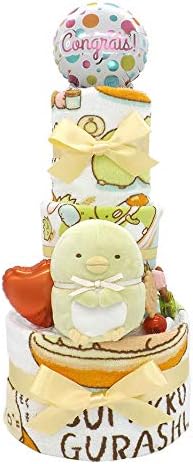Amazon おむつケーキ すみっコぐらし ぬいぐるみ タオルセット付き ペンギン 3段 Ck 517 パンパース新生児 おむつケーキ ベビー マタニティ 通販