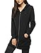 ELESOL Women Casual Zip up Fleece Hoodies Tunic Sweatshirt Long Hoodie Jacket S-XXXL