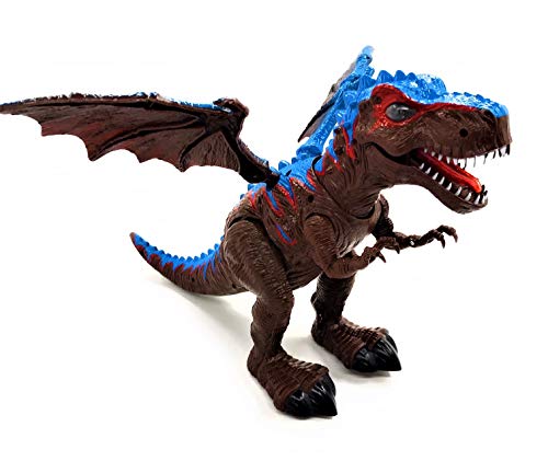 Remote Control Walking Dinosaur Toy Figure T Rex Battery Operated T Rex Walking Dinosaur w/ Walking Movement , Light Up Eyes , Realistic Dinosaur Sounds & Remote Control , Kid Pet Toy Animal