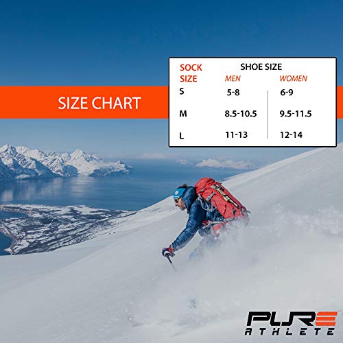 Pure Athlete High Performance Wool Ski Socks Outdoor Wool Skiing Socks
