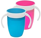 Munchkin Miracle 360 Trainer Cup, Blue/Pink, 7 Ounce, 2 Count