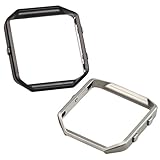 bayite Replacement Accessory Steel Frame for Fitbit Blaze Smart Watch Black and Silver