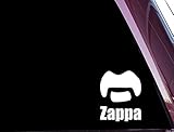 Zappa Moustache - High Quality Precision-Cut Vinyl Decal (NOT PRINTED) (White)