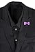 3 Pc Lapel Flower Pin Set Bow Tie Polka Dot Handmade Boutonniere, Black, Purple, Red