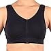 Sheqi Women's Front Zipper Closure Sports Bra Wireless Workout Gym Bras with Breathable Pads