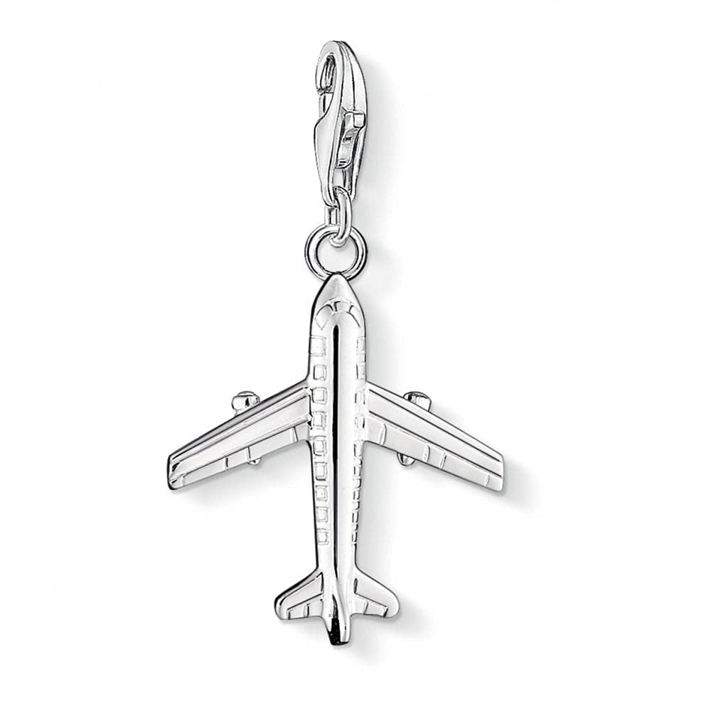 THOMAS SABO Women Charm Pendant Airplane Charm Club 925 Sterling Silver 0030-001-12