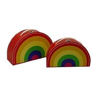 kidSTYLE Cargo Vintage Travelers Mini Suitcases, Set of 3, Rainbow Print