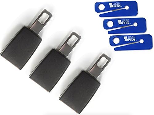 SAFETY CERTIFIED Rigid Seat Belt 3" Extension with Free Emergency Seat Belt Cutter - Raises Your Buckle - Click &amp; Go - 7/8 Inch Metal Tongue Width (SAFE EXTENDERS ARE NEVER UNIVERSAL) (3)