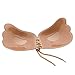 Gorgeous Pixels Women's Strapless Bra Self Adhesive Silicone Push Up with Drawstring(Cup Size A, Colour Beige)
