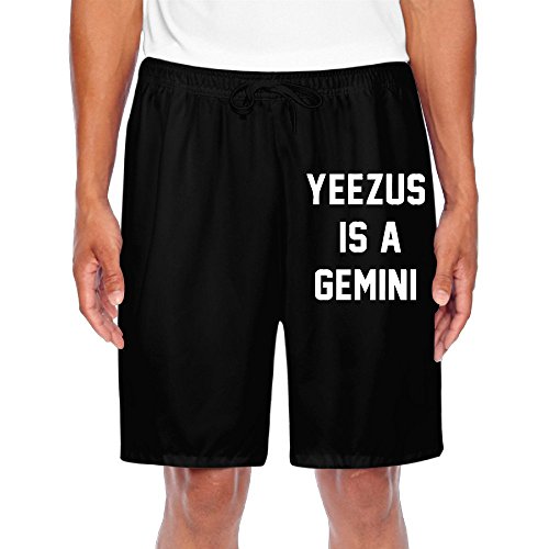 HNN Men's Yeezus Is A Gemini Shorts Sweatpants