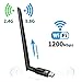 Wifi Dongle 1200Mbps ZTESY USB 3.0 Wifi Adapter Dual Band 2.4GHz / 5GHz 802.11ac Wireless Network Adapter with 5DBi High Gain Antenna Compatible with Windows XP / Vista / 7 / 8 / 10 and MacOS X