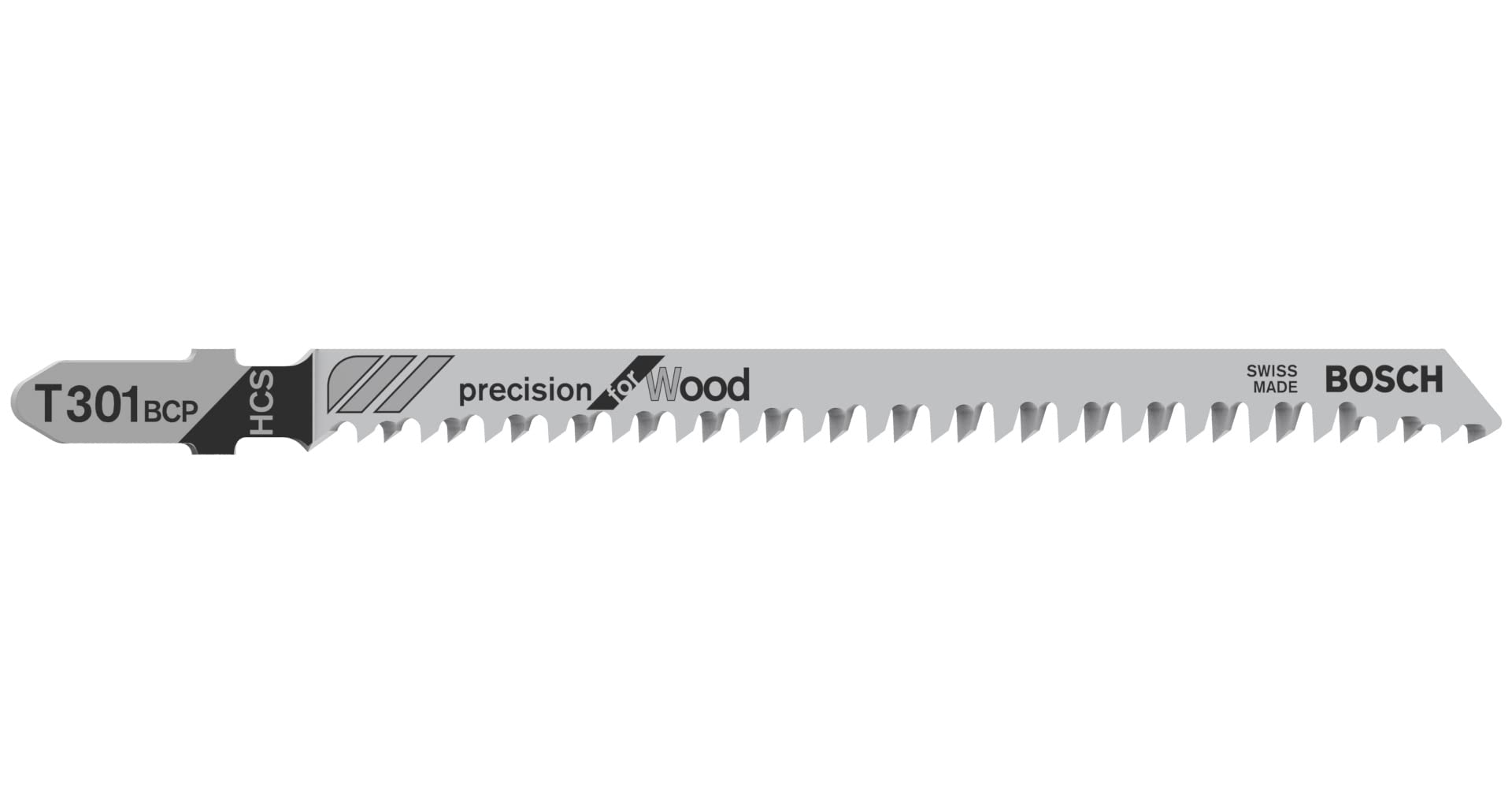 Bosch Professional 5 x Jigsaw blade T 301 BCP Precision für Wood (for softwood, straight cut, accessories jigsaw)