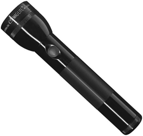 Precise Engineered Maglite LED Torch Black 114 Lumens Size 2 x D Batteries [Pack of 1] - w/3yr Rescu3® Warranty