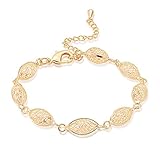 Mytys 18k Rose Gold Plated Mesh Crystal Tube Mesh Fishnet Bracelet