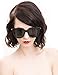 O2 Eyewear 5003 Premium Oversize Womens Mens Mirror Funky Fashion Sunglasses (METAL ARM, SILVER ARM-BLACK/BLACK)