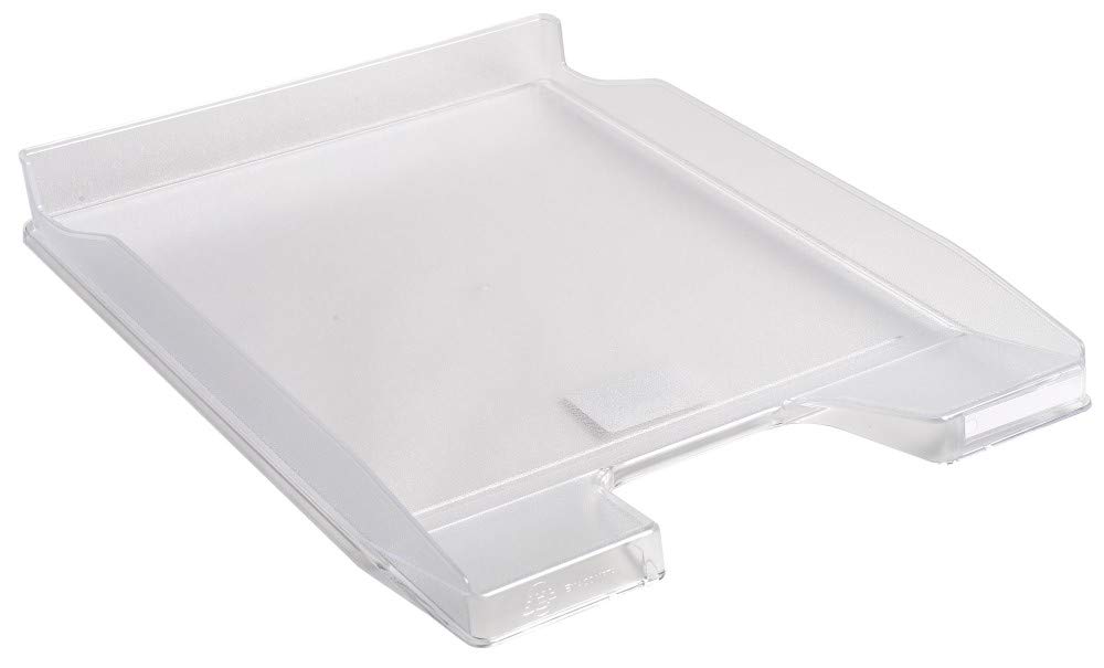 Exacompta - Ref 11423D - Office Letter Tray Combo Mini - 347 x 255 x 38mm in Size, Suitable for A4 Documents, Stackable with Others, Holds Approx. 250 Sheets - Clear — image 1
