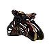 Red 5 inch Large Jaw Clip Hair Claw with leaf design (Motique Accessories)