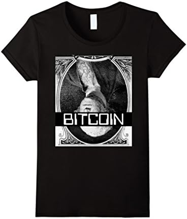 Womens Crypto Cryptocurrency Blockchain Bitcoin T-Shirt Large Black