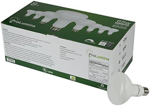 ProLumina 8 bulbs pack BR30 LED 65 Watt Equivalent Dimmable Warm White Light Bulb
