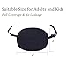 FMS Premium Mulberry Silk Eye Patch Lazy Eye Soft Single Pirate Patch with Elastic Strap for Adults & Kids (black)