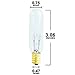 Sterl Lighting 15 Watts T6 E12 Candelabra Base Dimmable Tubular Himalayan Salt Lamps Incandescent 15T6 Light Bulb 120V 2.83 inch 85 Lm 2700K Warm White Clear - 6 Pack