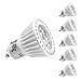 LE® 6.5W Dimmable MR16 GU10 LED Bulbs, 50W Halogen Bulbs Equivalent, UL Listed, 360lm, 25° Beam Angle, Warm White, 3000K, Recessed Lighting, Track Lighting, Spotlight, LED Light Bulbs, Pack of 5 Units