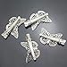 RechicGu Silver Pack of 4 Filigree Butterfly French Updo Hair Pin Clip Dress Snap Barrette