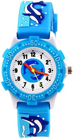 AIJUN 3D Girls Boys Watches Silicone Cute Cartoon Digital Quartz Wristwatches Time Teacher fo Kids Best Ideal Gifts (Blue Whale)