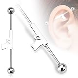 Hand Gun Industrial Barbell 14G 1 1/2