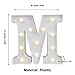 Pooqla LED Marquee Letter Lights Alphabet Light Up Sign for Table Wedding Home Party Bar Decoration M