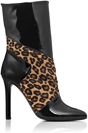 Tamara Mellon Chief Designer Jimmy Choo Rebellious 105MM Boots 9 Black/Leopard