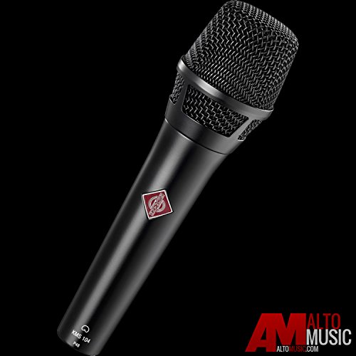 Neumann KMS104 Plus Cardioid Microphone with KMS Pouch/SG 105 Stand Clamp, 20Hz-20kHz Frequency Range, Load Impedance 1 KOhms, Black
