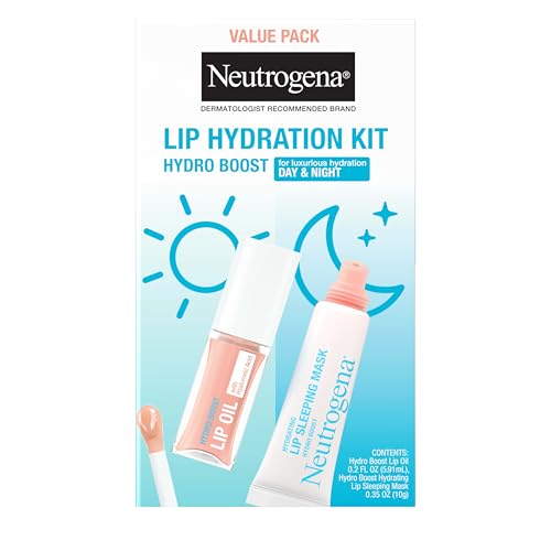 Neutrogena Hydro Boost Lip Hydration Kit with Light Pink Tinted Lip Oil and Cle…