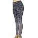 TD Collections Women's Slim Two Tone Workout Full Length Yoga Pants (L, Black + Gray)