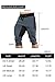 MECH-ENG Men's 3/4 Joggers Pants Workout Gym Capri Shorts Zipper Pockets(Navy M/Tag XL)