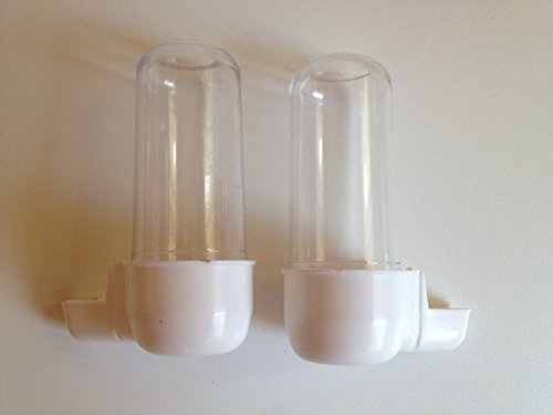 Power of Dream Plastic Bird Canary Budgie Cockatiel Seed and Water Feeder Dispenser Transparent