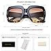 MEETSUN Oversized Square Sunglasses For Women Multi Tinted Frame Designer Fashion Shades (C2, 70)